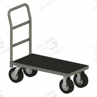 APPROVED VENDOR Platform Truck: 1,200 lb, 48 in L x 30 in W x 11 1/2 in H Deck, Solid, 12 ga Deck (MPN EPTRM30488PN95). Key specifications — Side Panel Type: No Side Panels; Brand: APPROVED VENDOR; Color: Gray; Caster/Wheel Configuration: (2) Rigid.