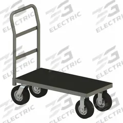 APPROVED VENDOR Platform Truck: 1,200 lb, 48 in L x 30 in W x 11 1/2 in H Deck, Solid, 12 ga Deck (MPN EPTRM30488PN95). Key specifications — Side Panel Type: No Side Panels; Brand: APPROVED VENDOR; Color: Gray; Caster/Wheel Configuration: (2) Rigid.