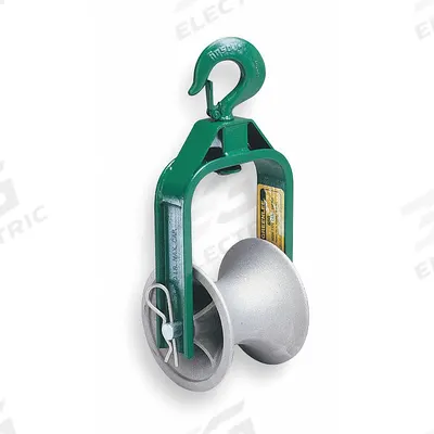 GREENLEE Cable Puller Sheave: 5 in Sheave Wd, 12 in Sheave Dia. - Cable Pulling Sheaves
