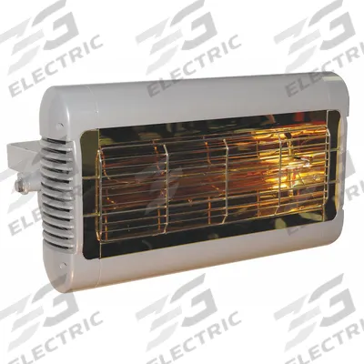 SOLAIRA Electric Infrared Heater: 1500W/2000W Watt Output, 208/240V AC, 1 Phase - Indoor/Outdoor Suspended Infrared Radiant Electric Wall Heaters