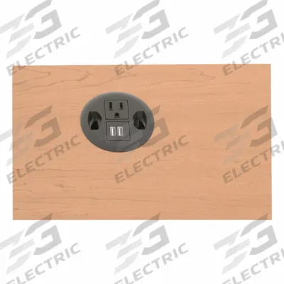 HON Grommet: Black, 3 3/8 in Overall Ht, 3 3/8 in Overall Wd - Cable Raceways