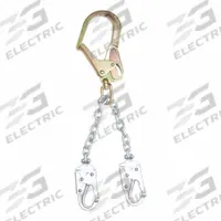 WERNER Positioning Lanyard: Steel Rebar Hook, Steel Snap Hook, 22 in Lg, 310 lb Capacity (MPN C191204). Key specifications — Color: Silver; Brand: WERNER; Adjustable Length: No.