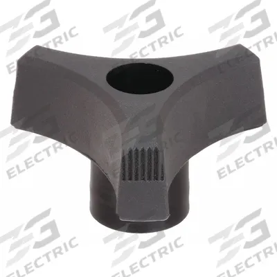 INNOVATIVE COMPONENTS Hand Knob: 3 Point, Plastic w/ Steel Thread, 1/4"-20 Thread - 3-Arm Knobs with Threaded Through-Hole