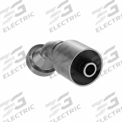 PARKER Hydraulic Crimp Fitting: Steel x Steel, 45° Elbow, -12 For Hose Dash Size - Crimp Hydraulic Hose Fittings with Flange Connection