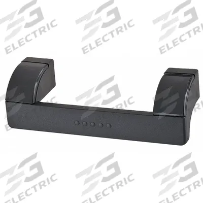ELESA Pull Handle: Unthreaded Holes, Plastic, Black, 0.26 in Screw Size, 0.28 in - Standard Pull Handles
