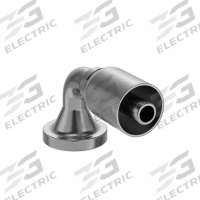 PARKER Hydraulic Crimp Fitting: Steel x Steel, 90° Elbow, -8 For Hose Dash Size - Crimp Hydraulic Hose Fittings with Flange Connection