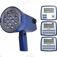 MONARCH Digital Stroboscope Kit: 0.01 fpm, LCD, 500,000 fpm, 30 fpm, 3,000 usec Max Flash Duration (MPN 6230-011). Key specifications — Brand: MONARCH; Digital Display Screen Type: LCD; External Triggers: No External Triggers Included; Maximum Flashes per Minute: 500,000 fpm; Minimum Flashes per Minute: 30 fpm; Phase Shift: No Phase Shift; Power Source: Battery; Resolution: 0.01 fpm.