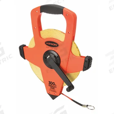 KESON Long Tape Measure: Assisted, OTRS1810300E, SAE/Engineers Scale, 300 ft - Open-Reel Long Tape Measures