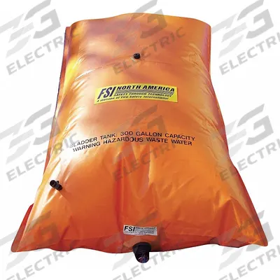 FSI Bladder Tank: 3 in x 7 ft x 8 ft, 1 1/2 in Thread Size, GHT, 300 gal Capacity - Waste Containment Equipment