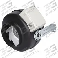 In-Line Duct Fan: 1,038 cfm Max., 12 in Duct, 298.3 W, 120V AC, 1 Ph, IP54, Steel (MPN 23230). Key specifications — Includes: Mounting Bracket; Brand: DAYTON; Speed Controllable: Yes; High-Efficiency Motor: No; Nameplate Voltage: 120V AC; Number of Speeds: 1; Airflow @ 0.000 in SP - Range: 750 to 1,500 cfm; High-Efficiency Motor_Broad: Standard-Efficiency Motor.