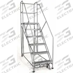 COTTERMAN Mobile Work Platform: 5.8 ft Platform Ht - Max, 24 in x 60 in, Steel, 800 lb Load Capacity (MPN 7WP2460RA3B4B8AC1P6). Key specifications — Folding: Not Foldable; Mobility: Rolling; Components Included: Rubber Foot Pads; Use Location: Indoor; Brand: COTTERMAN; Color: Gray; Height Adjustability: Fixed Height; Includes Handrails: Handrails Included.