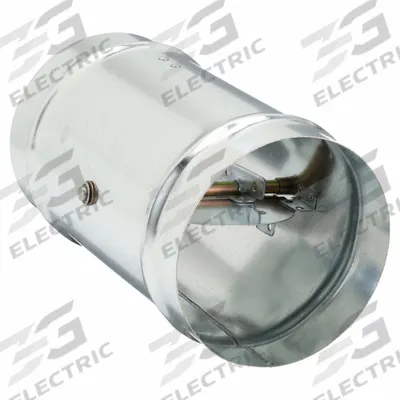 Dayton 8"dia Galvanized Steel Fire Damper: Dynamic, 8 in Duct, 14 in L, Galvanized Steel Frame - Round Fire Dampers