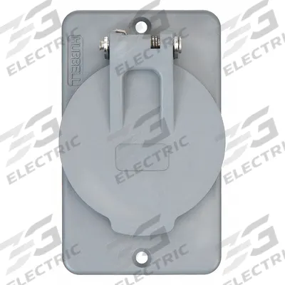 HUBBELL WIRING DEVICE-KELLEMS Weatherproof Cover: Portable Outlet Box Cover, Single Receptacles - Portable Power Outlet Box Covers