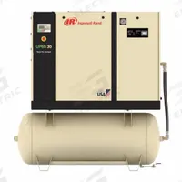 INGERSOLL RAND Rotary Screw Air Compressor: Horizontal, 30 hp, 107 cfm, 120 gal Tank, 230V AC (MPN UP6S-30-150). Key specifications — attr48606: Three; attr48593: 230V AC; attr48578: INGERSOLL RAND; attr110305: Included.