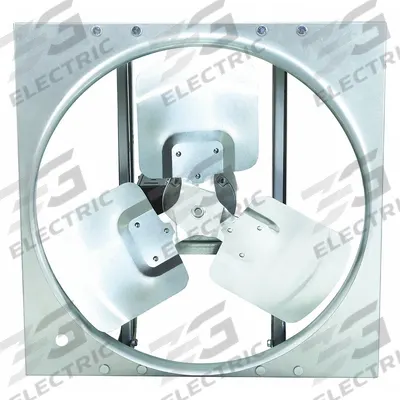 Dayton Exhaust Fan: Direct Drive, 24 in Blade, 1/3 hp, 5,216 cfm, 115/230V AC - Standard Direct-Drive Panel Exhaust Fans