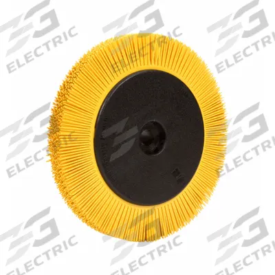 SCOTCH-BRITE Radial Bristle Brush: Type S, 8 in Dia x 1 in Wd, 1 1/4 in Arbor, Ceramic - Cleaning Radial Bristle Brushes for All Metals