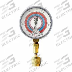 JB INDUSTRIES Test Gauge: Test Gauge, 0 psi to 500 psi, Non-Liquid Filled, 2 1/2 in Dia, Blue (MPN QC-G863). Key specifications — Brand: JB INDUSTRIES; Accuracy: ± 1%; Color: Blue; Calibration Certificate Type: Not Certified; For Refrigerant Type: R-410A.