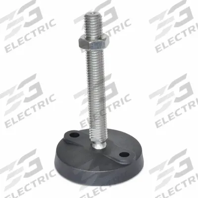 JW WINCO Male-End Leveling Mount: Swiveling Stud, 3/8"-16 Thread Size, 1.97 in - Swivel Male Leveling Mounts