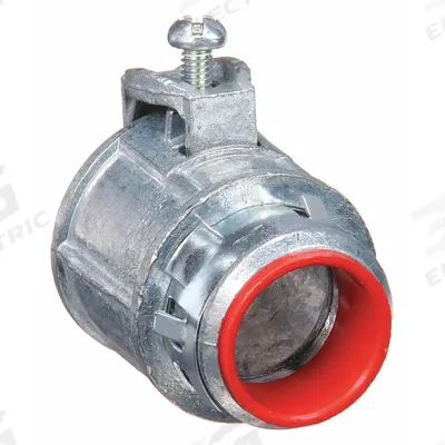 ARLINGTON Straight Connector - Saddle Style: Zinc, 3/8 in Trade Size, 1/2 in NPT - Straight Connectors - Saddle Style