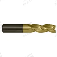 CLEVELAND Square End Mill: Carbide, ZrN Coated, 3 Flute, 1" Mill Dia, 2-1/2" LOC, 5" OAL (MPN C84205)