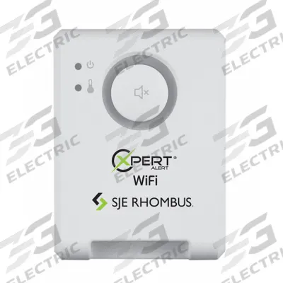 SJE-RHOMBUS High Water Alarm: High Level, 3.7V DC, Auto, 80 dB, Audio/Visual, 2 Alarm Inputs - Wi-Fi Enabled Liquid-Level Alarms