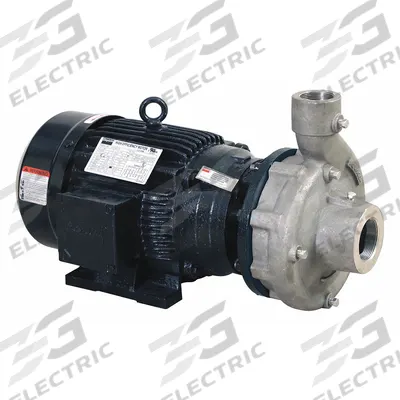 Dayton Centrifugal Pump: 3 hp, 208-240/480V AC, 84 ft Max Head, 2 in, 1 1/2 in Intake and Disch - 2 to 3 HP Straight Centrifugal Pumps