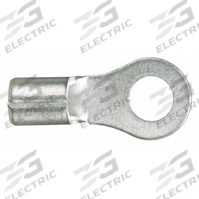 PANDUIT Ring Terminal: Bare, #8 Stud Size, 22 AWG to 16 AWG Wire Sizes - Non-Insulated Ring Terminals