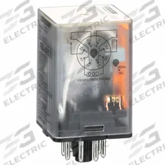 SCHNEIDER General Purpose Relay: Socket Mounted, 10 A Current Rating, 24V DC, DPDT, 8 Pins/Terminals (MPN 8501KPDR12V53). Key specifications — Brand: SCHNEIDER; Base Type: Octal; Mounting Style: Socket; Pin Shape: Round; Electrical Connection: 8-Pin Terminal; Manufacturer Part Number: 8501KPDR12V53; Series: Square D 8501K Series.