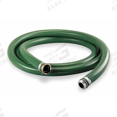 CONTINENTAL Water Suction and Discharge Hose: 3 in Hose Inside Dia., 65 psi, Green - PVC Water Suction & Discharge Hose Assemblies with Rigid PVC Helix Reinforcement