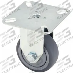 APPROVED VENDOR Plate Caster: Rigid, No Brake, Rubber, 2 in Wheel Dia, 3/4 in Wheel Wd, Hole, Ball (MPN BPA-TPA 50KF). Key specifications — Wheel Bearing Type: Ball; Wheel/Tread Color: Gray; Brand: APPROVED VENDOR; Caster Type: Rigid.