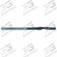 CHAINFLEX Control Cable: 16 AWG Conductor Size, 10 Conductors, PVC, Order by the Foot, Gray (MPN CF130US-15-10). Key specifications — Conductor Size: 16 AWG; Minimum Bend Radius Factor - Fixed: 5 x OD; Minimum Bend Radius Factor - Flexible: 7.5 x OD; Shielding: Unshielded; Brand: CHAINFLEX.
