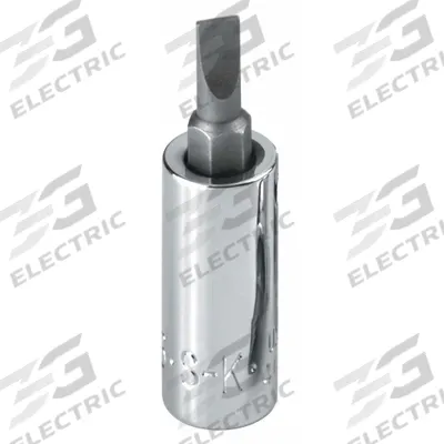 SK PROFESSIONAL TOOLS Socket Bit: 1/4 in Drive Size, Slotted Tip, 1/4 in Tip Size - Slotted Bit Sockets