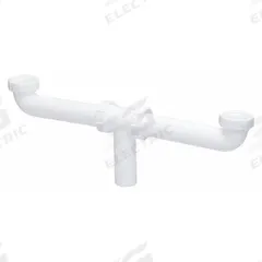 APPROVED VENDOR Center Outlet: Plastic, White, 1 1/2 in Nominal Pipe Size, 16 in Overall Lg, Slip (MPN 35393). Key specifications — Includes: Baffle; Brand: APPROVED VENDOR; Material: Plastic; Connection Type: Slip.