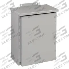 WIEGMANN Enclosure: Steel, 16 in x 12 in x 6 in, 3R, Solid Cover, Hinged, Painted (MPN RHC161206). Key specifications — Brand: WIEGMANN; Closure Method: 1/4-Turn Latch; Knockouts: Not Included.