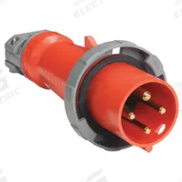 HUBBELL Pin and Sleeve Plug: Orange, 125/250V AC, Single Phase, 60 A, 3 Pole, 4 Wire, IEC Grounding (MPN HBL460P12W). Key specifications — Brand: HUBBELL.