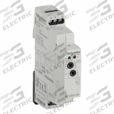 SCHNEIDER Adjustable Current Sensing Relay: DIN-Rail Mounted, 15 A Current Rating - DIN-Rail Mounted Relays