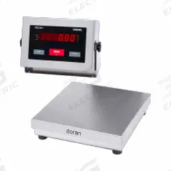 DORAN Industrial Bench Scale: 10 in x 10 in, IP69K, Corded Remote, 25 lb Wt Capacity - Imperial (MPN 7025XL). Key specifications — Connection Ports: Bluetooth; Readability: 2 g/0.005 lb/0.1 oz; Brand: DORAN; Weighing Surface Material: 304 Stainless Steel.