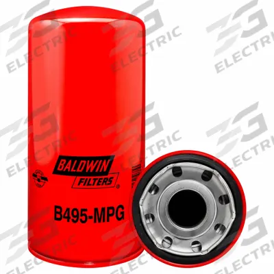 BALDWIN FILTERS Oil Filter: B495-MPG, 1 5/8"-12 Thread Size, 9 15/16 in Overall Ht, Oil - Spin-On Oil Filters