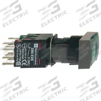 SCHNEIDER Illuminated Push Button: Illuminated, Flush Profile, Non-Metallic, 16 mm, 1NO/1NC (MPN XB6DF3B5B). Key specifications — Brand: SCHNEIDER; Action: Maintained; Series: XB6; Terminal Connection: Quick Connect; Push Button Material Type: Non-Metallic.