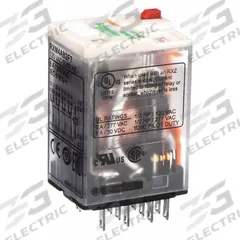 SCHNEIDER General Purpose Relay: Socket Mounted, 6 A Current Rating, 120V AC, 4PDT, G Socket (MPN RXM4AB2F7). Key specifications — Brand: SCHNEIDER; Base Type: Square; Mounting Style: Plug-In; Pin Shape: Flat; Electrical Connection: Quick-Connect; Manufacturer Part Number: RXM4AB2F7; Series: Harmony™ RXM Series.