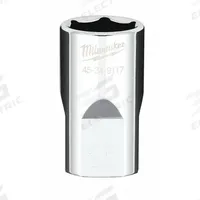 MILWAUKEE Standard Socket: Metric, 1/2 in Drive Size, 16 mm Socket Size, 6-Point, Std, Chrome (MPN 45-34-9117). Key specifications — attr1204417: MILWAUKEE; attr1204392: Chrome.