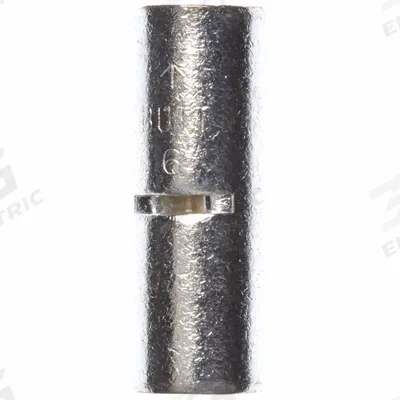 3M Butt Splice Connector: Bare, For Wire Size 6 AWG – 6 AWG, 600 V - Non-Insulated Butt Splice Connectors