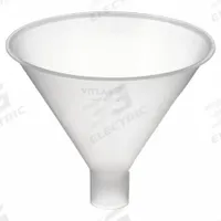 APPROVED VENDOR Large Funnel: Polypropylene, 150 mL, 149.86 mm, 29 mm, 25 mm Stem Lg, White (MPN 342555-0150). Key specifications — attr1372202: Powder Funnel; attr1372195: White; attr1372208: APPROVED VENDOR.