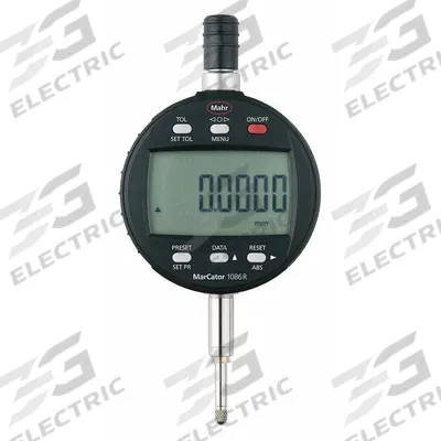 MAHR Digital Indicator: 0 in to 1 in /0.001 mm to 25 mm, Inch/Metric, 0.002 mm Accuracy - Digital Indicators with Removable Flat Back