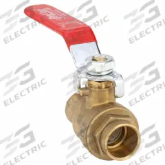 APPROVED VENDOR Manual Two-Way Ball Valve: 1/2 in, Brass, Straight, Sweat x Sweat, Two-Piece, Lever (MPN 107-853). Key specifications — Brand: APPROVED VENDOR; Handle: Lever.