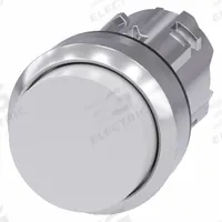 SIEMENS Extended Push Button: 22 mm Mounting Size, Metallic, Momentary (MPN 3SU1050-0BB60-0AA0). Key specifications — Brand: SIEMENS; Action: Momentary; Series: 3SU; Push Button Material Type: Metallic.