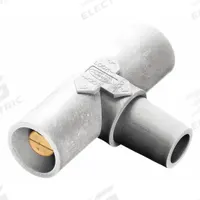 Paralleling Tee: Male-Male-Female, White, 600V AC/600V DC, 400 A, Series 16 (MPN HBLPTW). Key specifications — Brand: HUBBELL; Gender Configuration: Male-Male-Female.