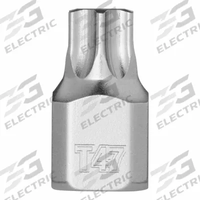 MILWAUKEE Bit Socket: 1/4 in Drive Size, Torx Tip, T47 Tip Size, 51/64 in Overall Lg - Torx Bit Sockets