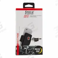 NITE IZE Squeeze Vent Kit: STSVK-11-R8, Squeeze Vent Kit, Universal, 4 3/8 in Overall Ht, Black. Key specifications — Manufacturer Part Number: STSVK-11-R8; Brand: NITE IZE; Compatible with Brand: Universal; Product Type: Squeeze Vent Kit; For Use With: Mobile Devices; Color: Black; Material: Steel; Includes: Vent Mount.