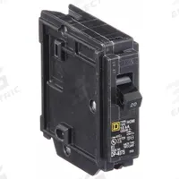 SQUARE D Miniature Circuit Breaker: 20 A, 120V AC, Single Phase, 10kA at 120V AC, 1 Poles, Std (MPN HOM120). Key specifications — Phase: Single; Amps: 20 A; AC Voltage Rating: 120V AC; Max. AIR Rating: 10kA at 120V AC; For Use With: Homeline Load Center; Brand: SQUARE D.